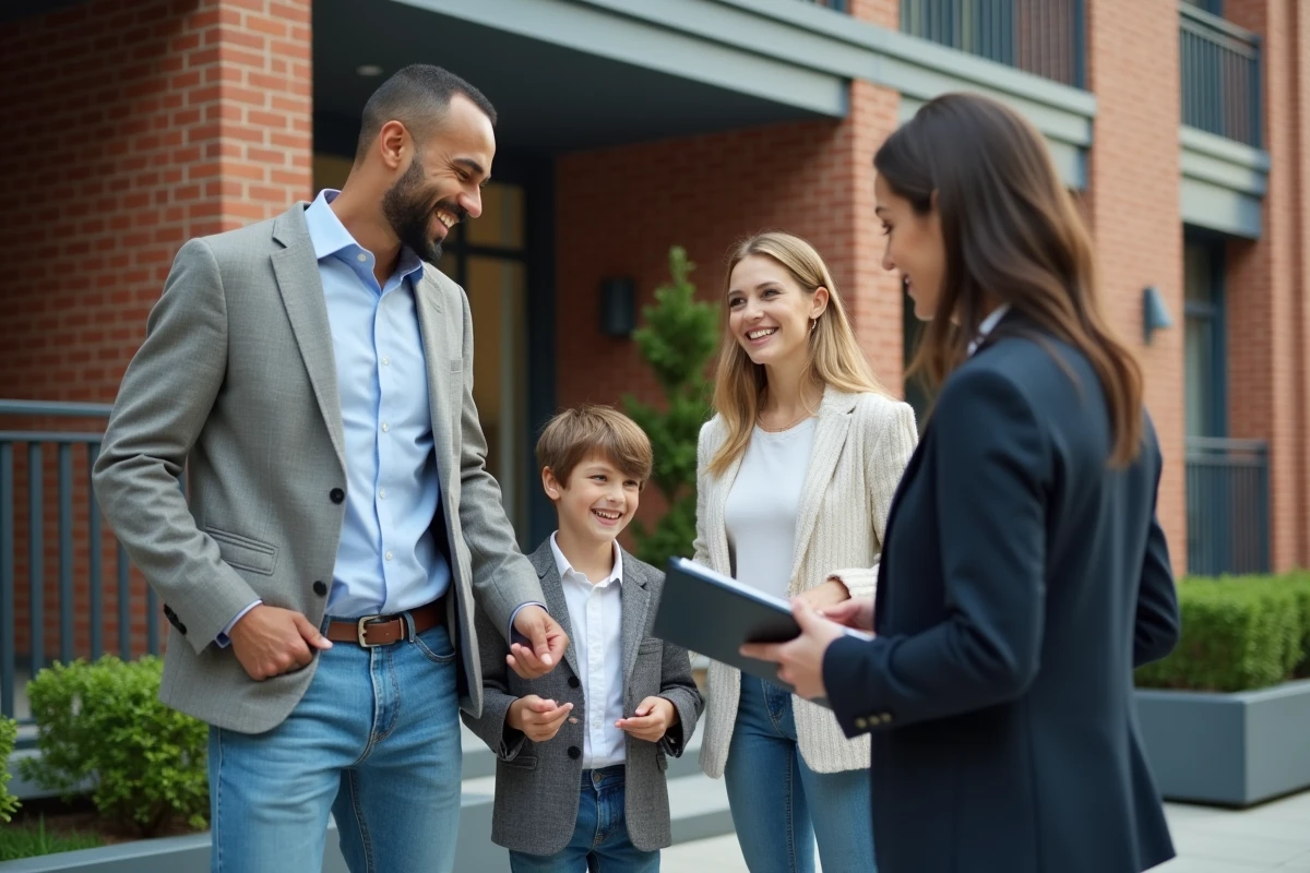 Famille recevant les clés d